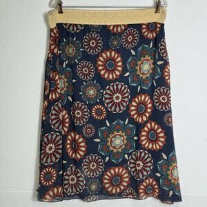 LuLaRoe 2XL Midi Skirt Simply Comfortable Multicolor Mandala Floral Pull-On
